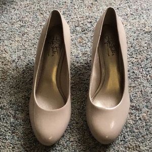 Tan pumps
